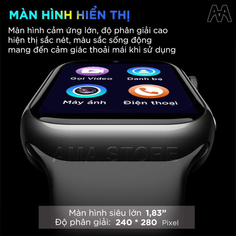 Đồng hồ Thông minh Trẻ em Học sinh Tiểu học THCS THPT Chống nước Lắp sim Định vị Kép Smart Watch AMA HW13 Hàng nhập khẩu