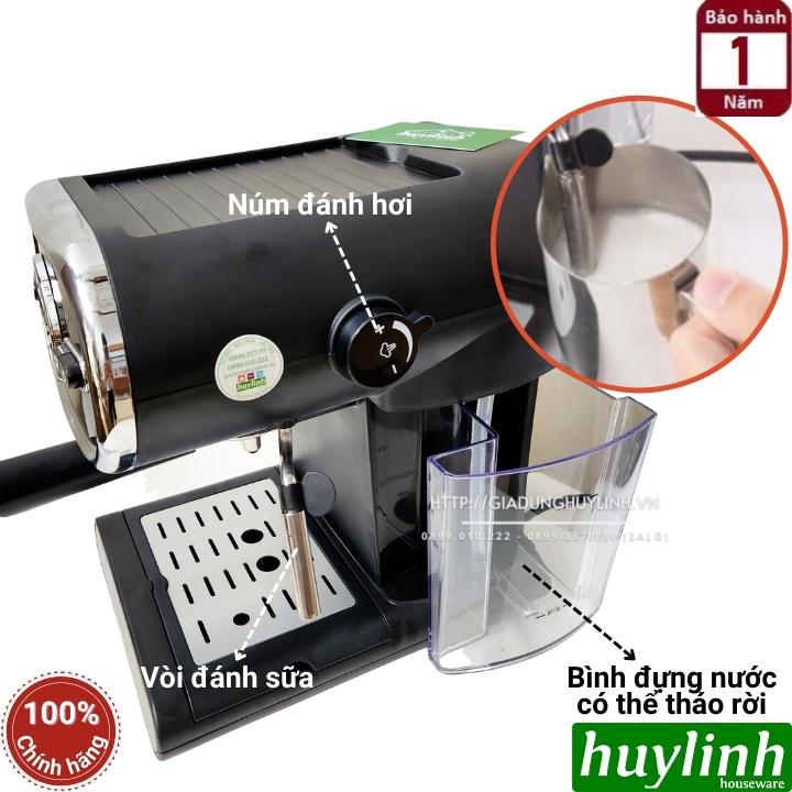 Máy pha cà phê Espresso Tiross TS6211 - Áp lực tối đa 15 bar - công suất 1100W - Hàng chính hãng