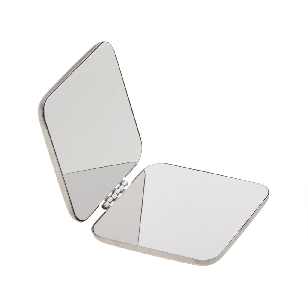 Cao cấp Túi Xách Túi Vuông Đựng Mỹ Phẩm Nhỏ Gọn Gấp Gọn Gương Trang Điểm Phóng Đại Gương dành cho Nữ