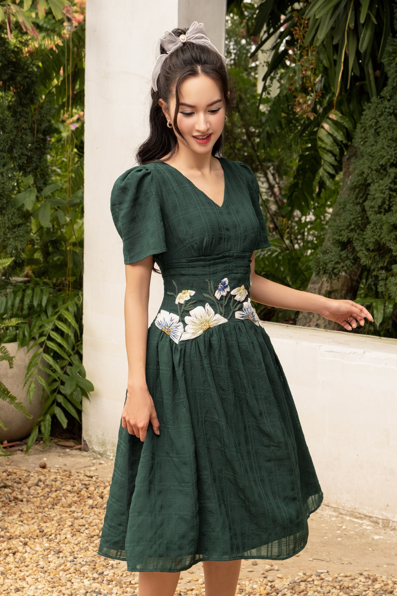 OLV - Đầm Arum Lily Embroi Dress