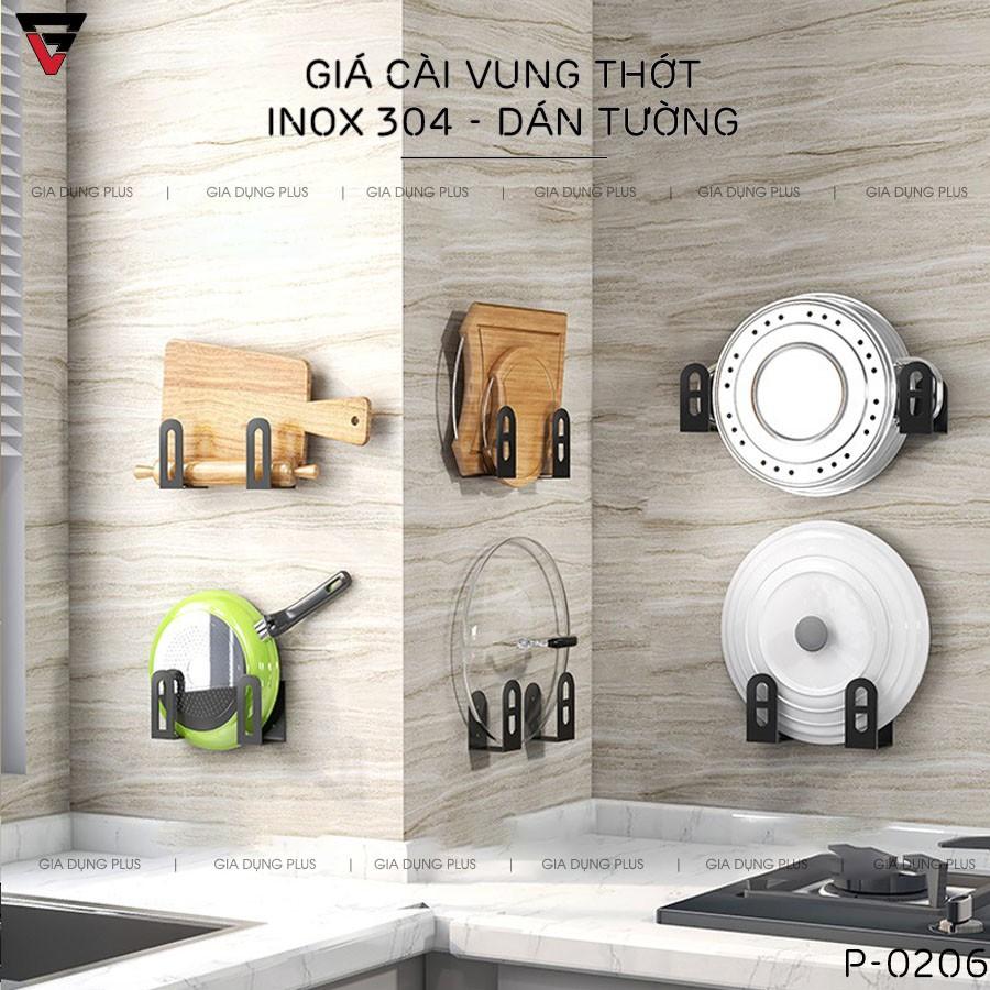 Giá Cài Thớt &amp; Vung Nồi Dán Tường [ INOX 304 ] Dán Tường | Tặng Kèm Keo Dán Siêu Chắc