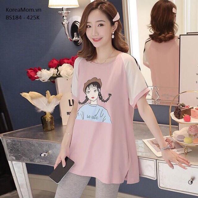 Bộ bầu cao cấpchất đẹp 100% cottonsiêu mát siêu mềm siêu mịn, thấm hút mồ hôi Free size 43~68kg