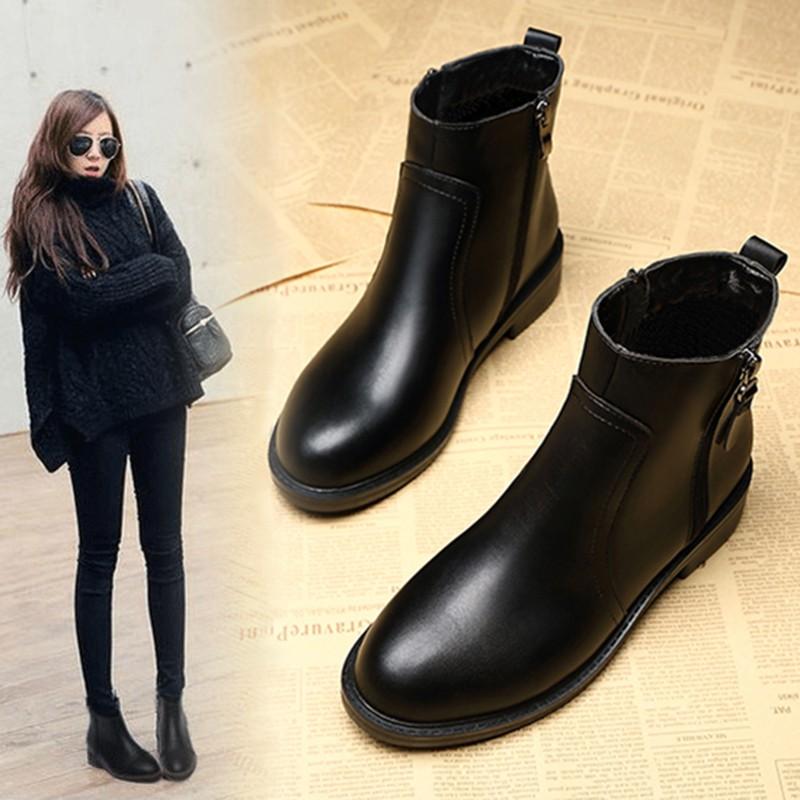 Giày boots Halo evy cổ cao, đế độn 3cm phong cách Unisex Ulzzang Streetwear