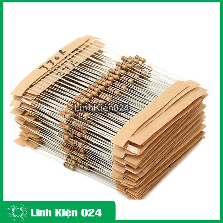 Gói 48 Loại Trở 5 Vạch 1/4W 1% Từ 1R-1M Mỗi loại 10 Con