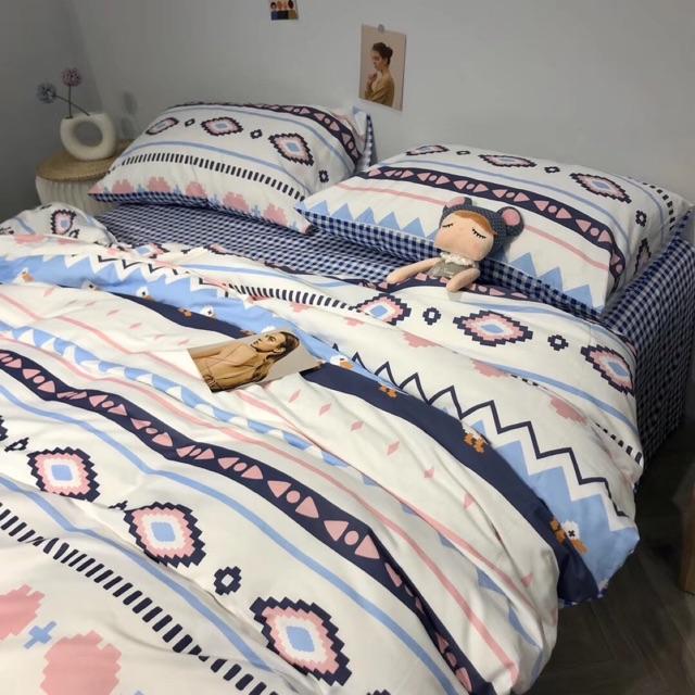 Set Cotton Living Hàng Nhập Khẩu Cao Cấp 4 Món Chú Vịt Thổ Cẩm