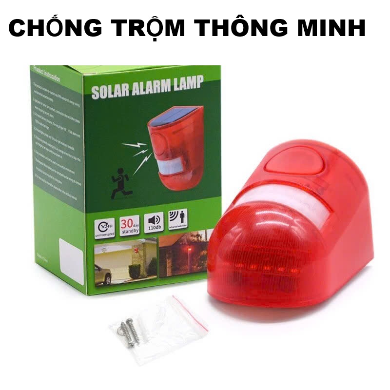 Thiết Bị Báo Động Chống Trộjm Hồng Ngoại Không Dây – Dùng Năng Lượng Mặt Trời, Cảnh Báo Siêu Nhạy, đèn trang trí