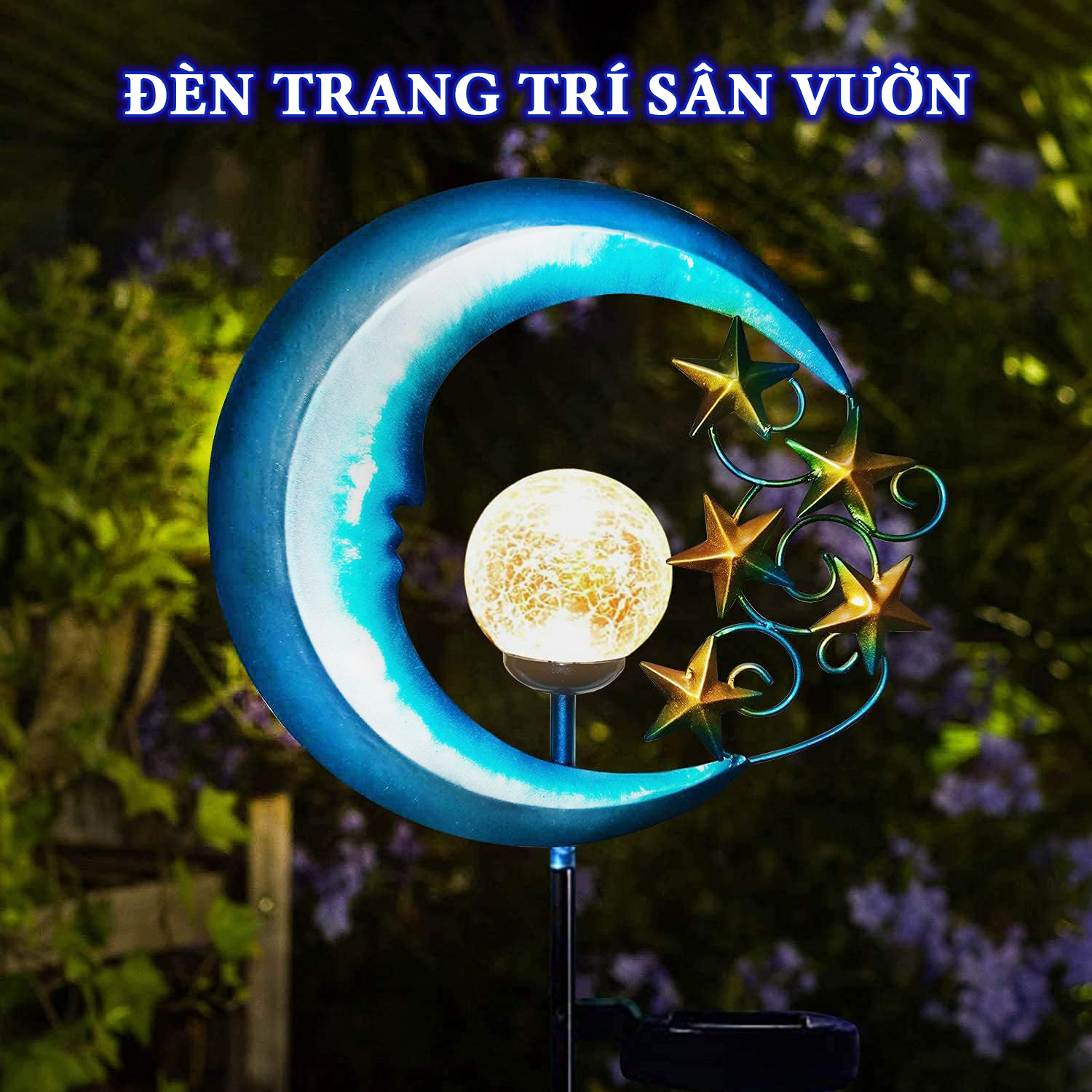 Đèn trang trí năng lượng mặt trời Mặt trăng, tích kiệm điện, bóng siêu sáng, chống thấm nước - DA3073