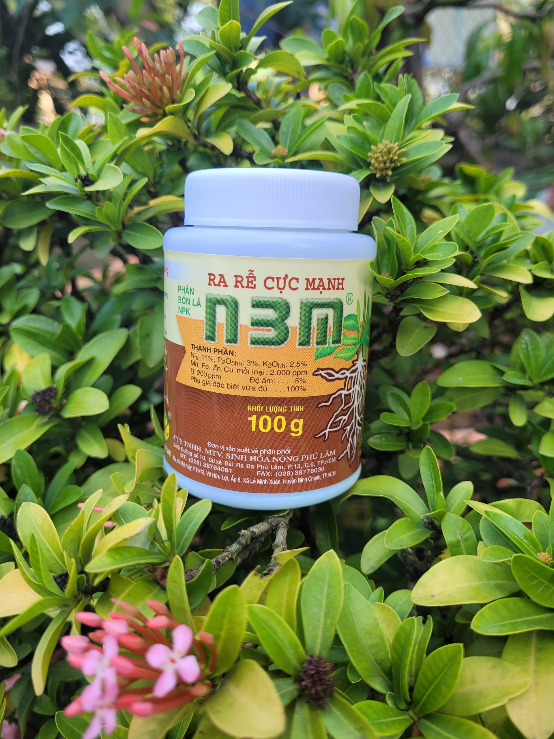 Phân bón kích rễ cực mạnh N3M hủ 100gram sử dụng cho cây kiểng, cây ăn trái, rau màu - hàng công ty Phú Lâm