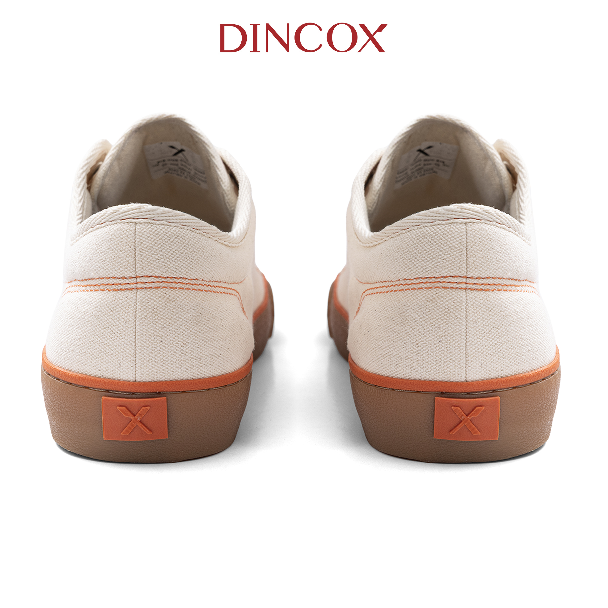 Giày Sneaker Vải Canvas Unisex E18 Natural DINCOX Đơn Giản Hiện Đại