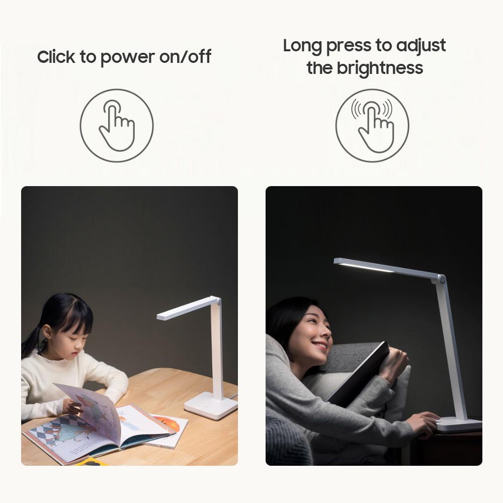 Đèn bàn thông minh Xiaomi Mi Lite Đèn LED không nhấp nháy Bảo vệ mắt 4000K Có thể thay đổi độ sáng kết nối với Mijia APP Điều khiển thông minh