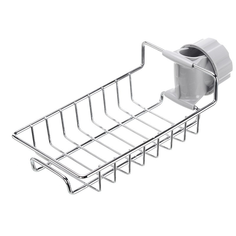 Giỏ inox vòi bồn rửa, giỏ đựng búi rác, giẻ rửa bát, xà phòng bằng inox vòi bồn rửa nhà bếp, nhà vệ sinh