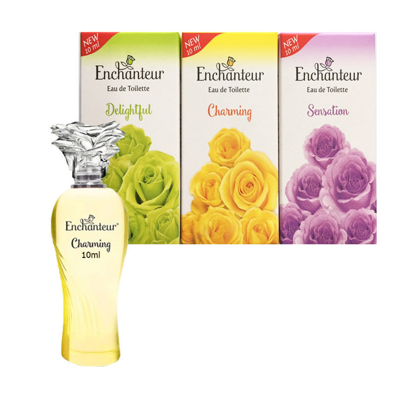 Bộ 3 chai nước hoa mini Enchanteur: Charming, Sensation, Delightful (10ml*3chai)