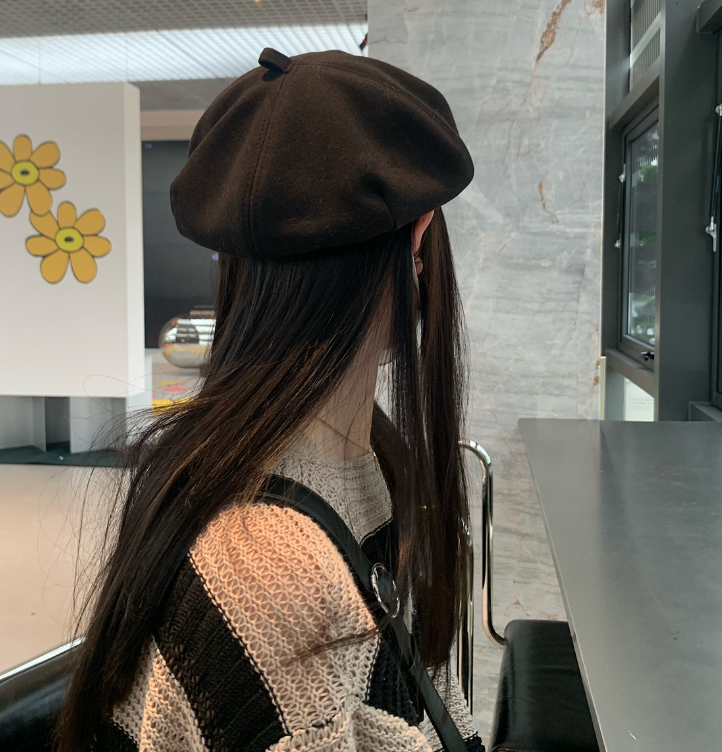 Mũ nồi beret vải phối đồ thời trang xinh đẹp màu trơn Retro Hàn Quốc chụp ảnh đi làm thu đông đa năng giá rẻ