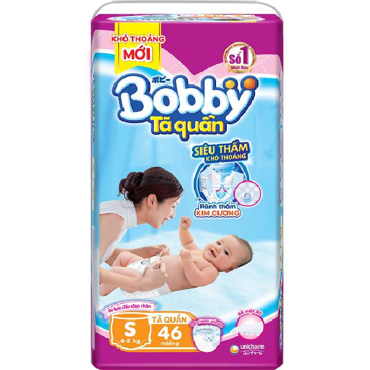 Tã Quần Bobby Siêu Thoáng S46 (46 Miếng)