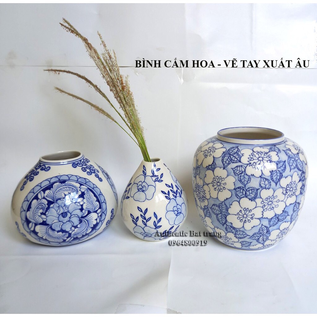 "HOT" BÌNH CẮM HOA VẼ TAY 100% - SIÊU ĐẸP, SIÊU XINH , SANG TRỌNG CHO CĂN PHÒNG CỦA BẠN