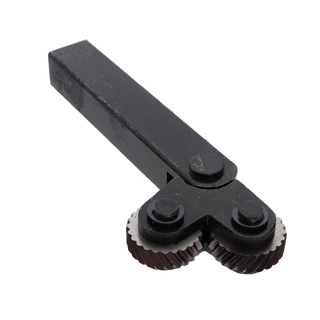 2 Pieces Knurling Knurler Tool Holder Diagonal Linear Knurl Tool Lathe
