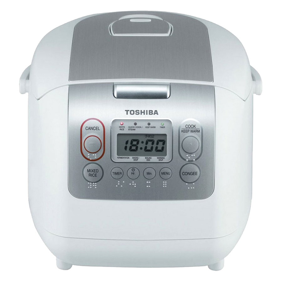 Nồi Cơm Điện Tử Toshiba RC-18NMFVN - Trắng - Hàng chính hãng