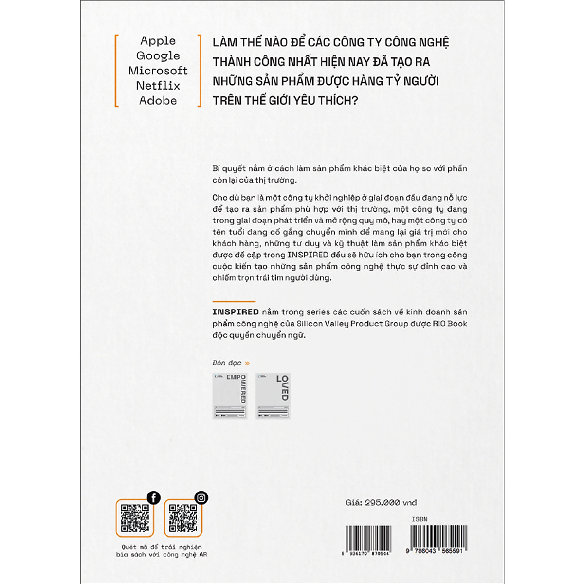 Combo 3 cuốn Hành trang cho người làm công nghệ: INSPIRED + EMPOWERED + LOVED