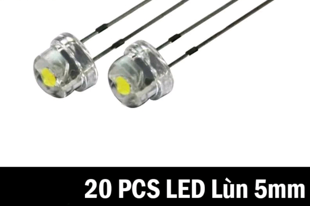 20 đèn led màu sáng trắng