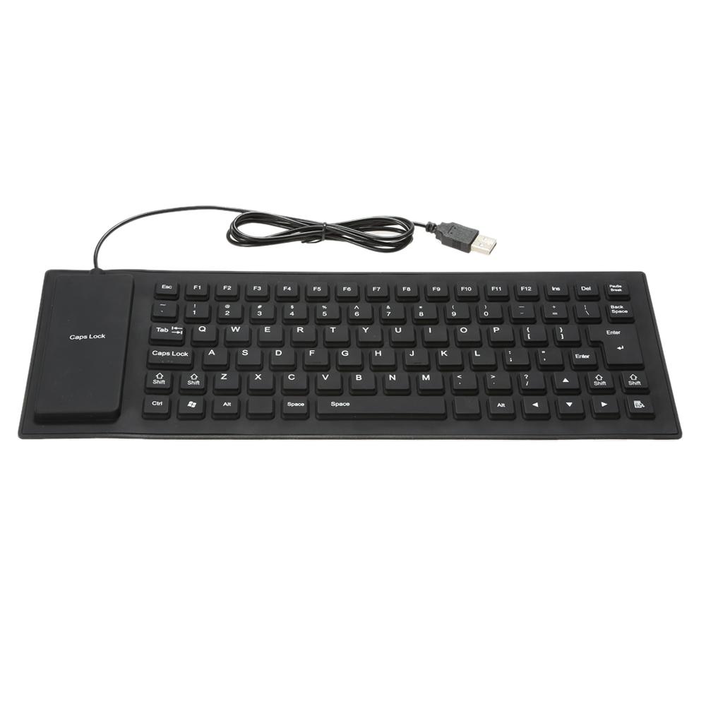 85 Phím Có thể gập lại linh hoạt có dây USB chống nước,Có thể giặt được cho Máy tính xách tay PC Máy tính xách tay