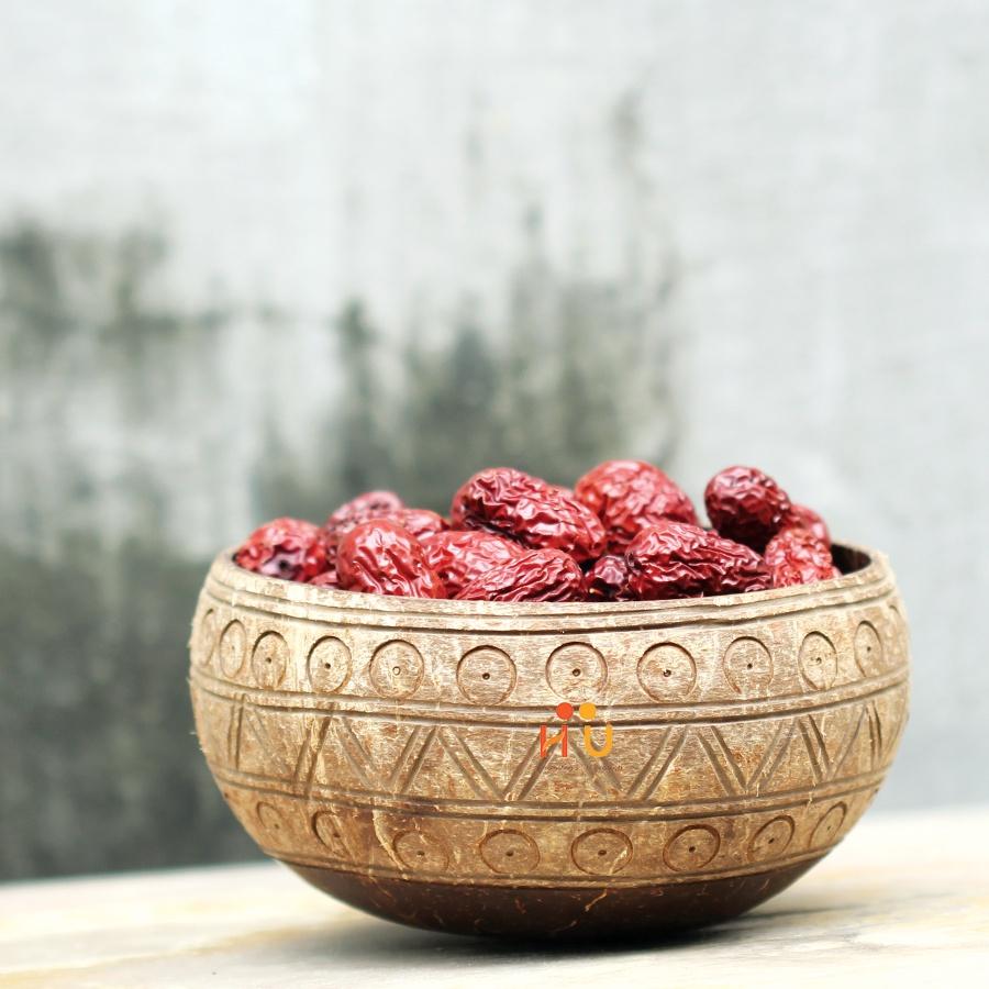 Tô gáo dừa khắc hoa văn Ret