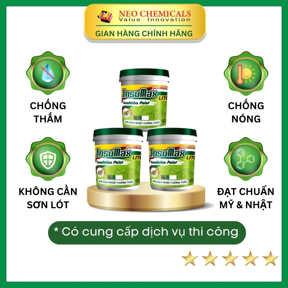 Sơn chống nóng MÁI TÔN InsuMax Lite - 4 Lít, sơn chống nóng mái tôn, sơn chống nóng, chống thấm tường nhà cao cấp