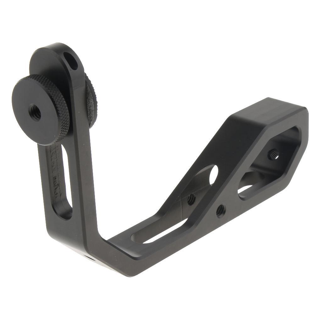 L-Type LED/Monitor Bracket Mount Holder for DJI  2 Handheld Gimbal Black