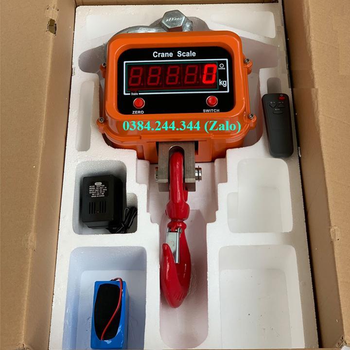 Cân treo điện tử, cân móc cẩu OCS A, Mức cân tối đa 5 tấn, độ chia 2kg, Móc treo xoay 360 độ có khóa chống trượt
