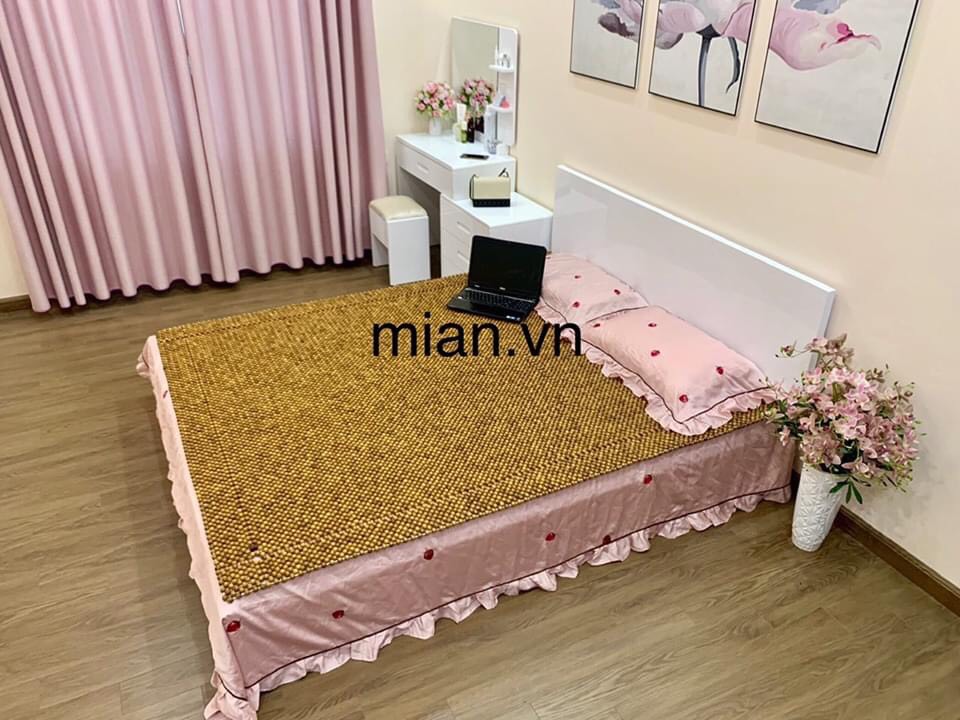Chiếu hạt gỗ Pơ Mu cao cấp loại 1,6mx2m hạt 1,8cm
