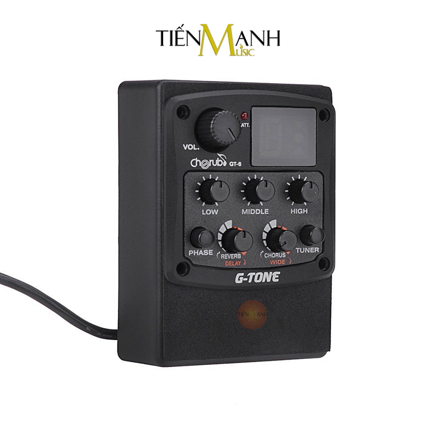 [Mẫu Mới] EQ Cherub GT6 Cho Đàn Guitar Acoustic Preamp Pickup Thiết Bị Thu Chỉnh Âm G-Tone GT-6 Hàng Chính Hãng - Kèm Móng Gẩy DreamMaker