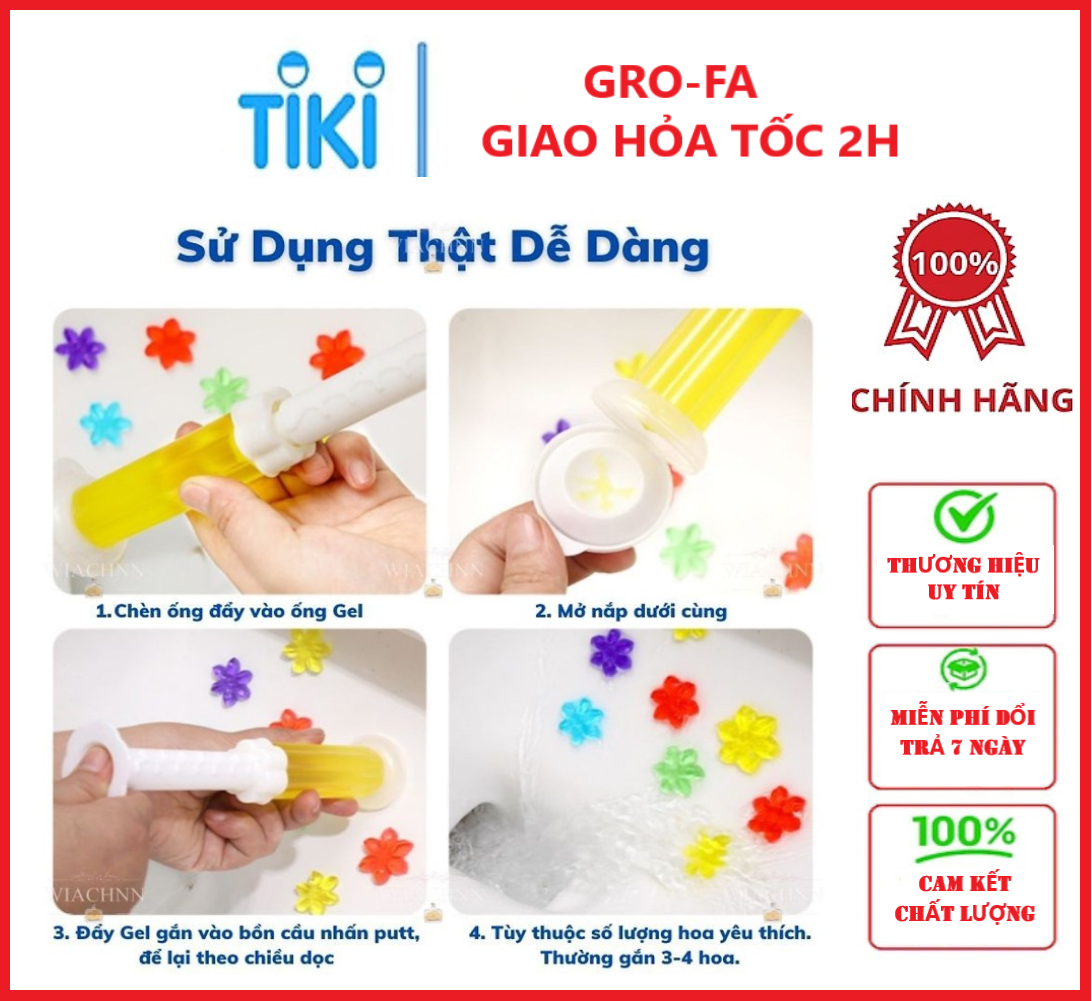 Bộ 2 GEL Khử Mùi Diệt Khuẩn Bồn Cầu , Bồn Rửa Mặt Hình Hoa - Chính Hãng ( mùi hương ngẫu nhiên)