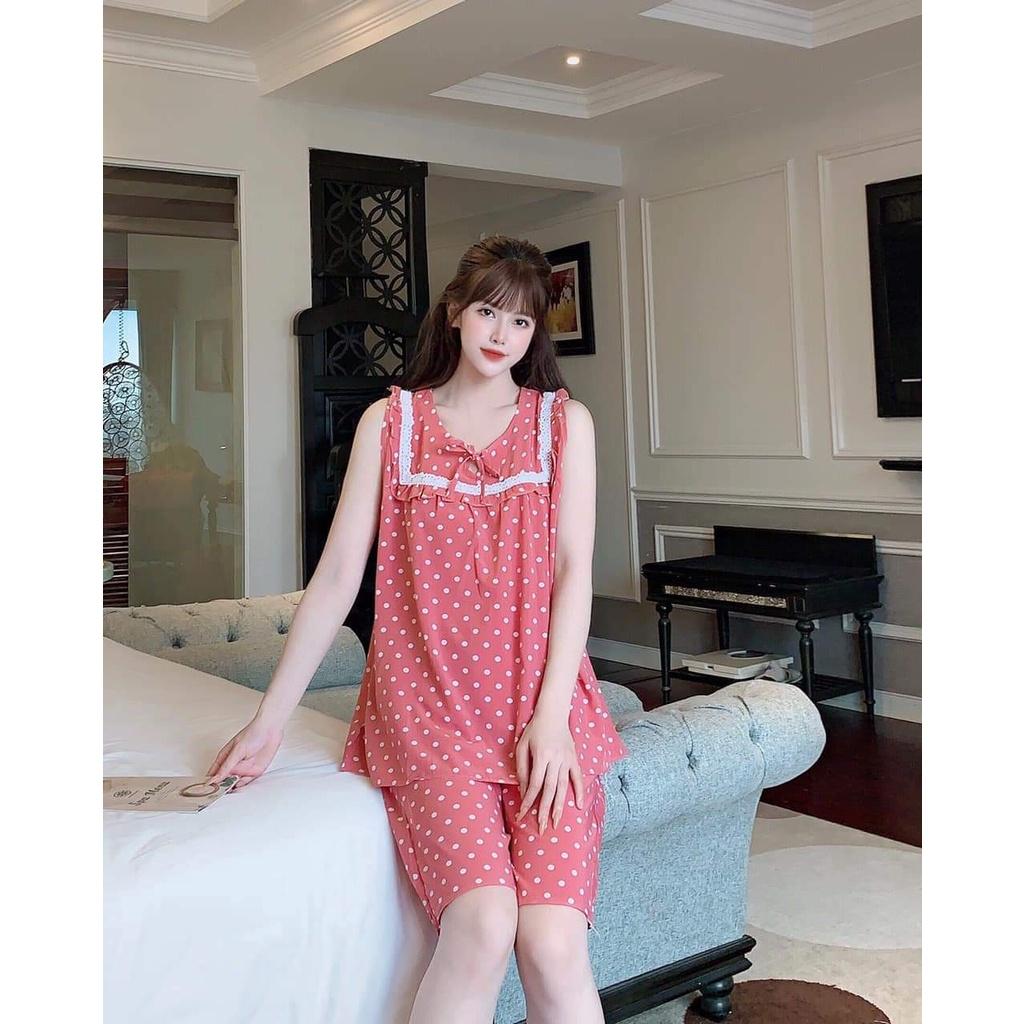 Bộ bầu bèo nhún cổ cho mẹ điệu đà️đồ bộ bầu chất đũi hàn cao cấp siêu mát siêu mềm siêu mịn freesize từ 43-67kg