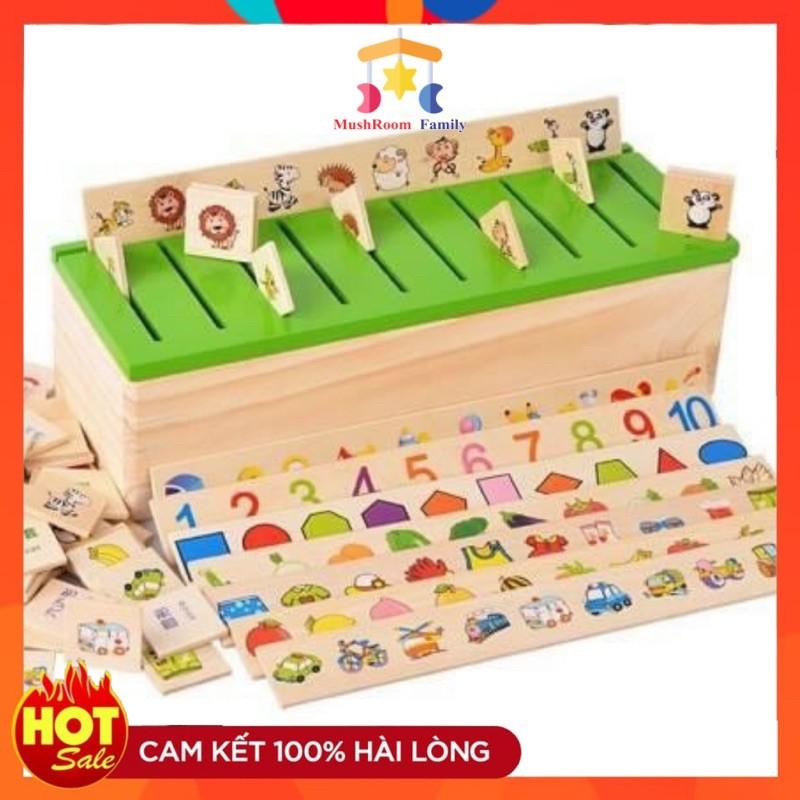 Đồ Chơi Gỗ Thả Hình Phân Loại Theo Chủ Đề Cho Bé Phát Triển Tư Duy