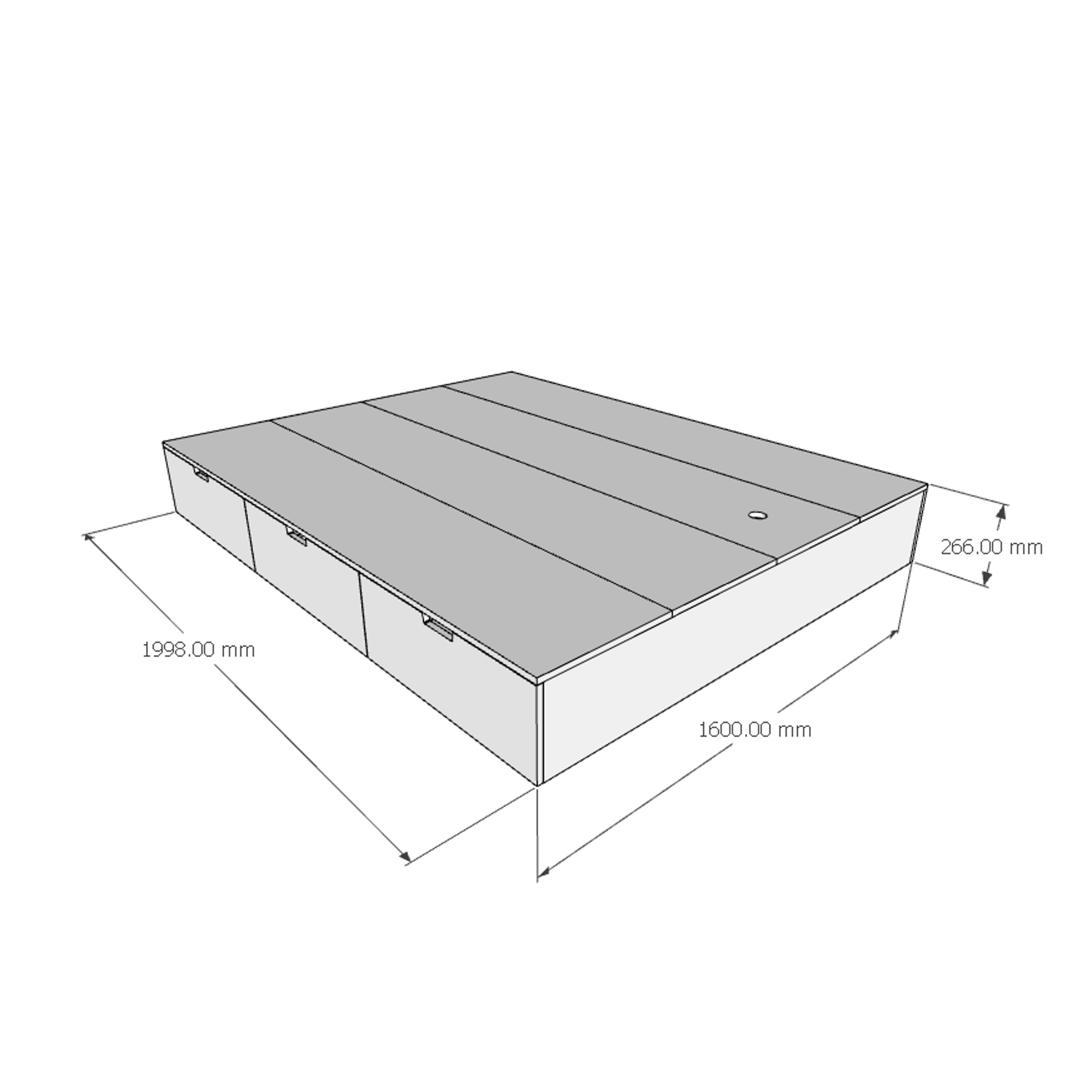 [Happy Home Furniture] SCANDINA, Giường ngủ 3 ngăn kéo ,GNG_101 ,GNG_102, GNG_103, GNG_104