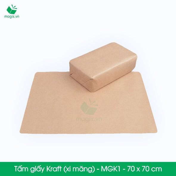 MGK1 - 70x70 cm - 50 tấm giấy Kraft (xi măng) gói hàng