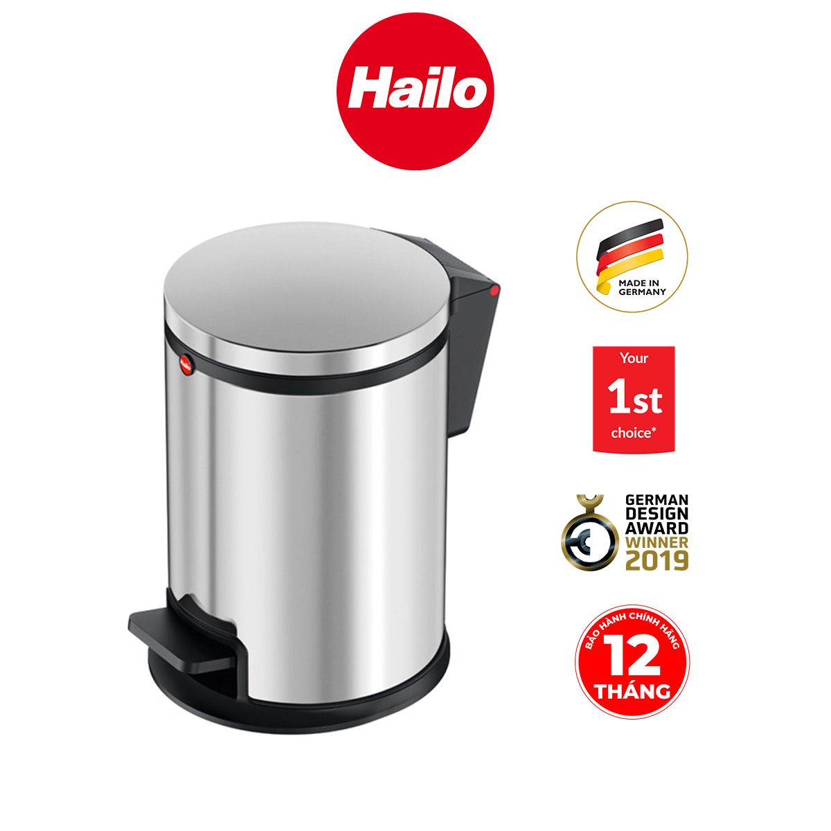 Thùng rác Hailo Pure S 3L