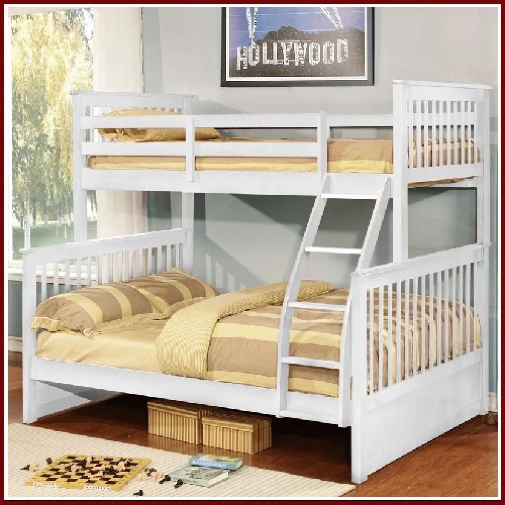 Giường 2 Tầng Gỗ Tự Nhiên 1m4-1m K.Bed 228 (Trắng)