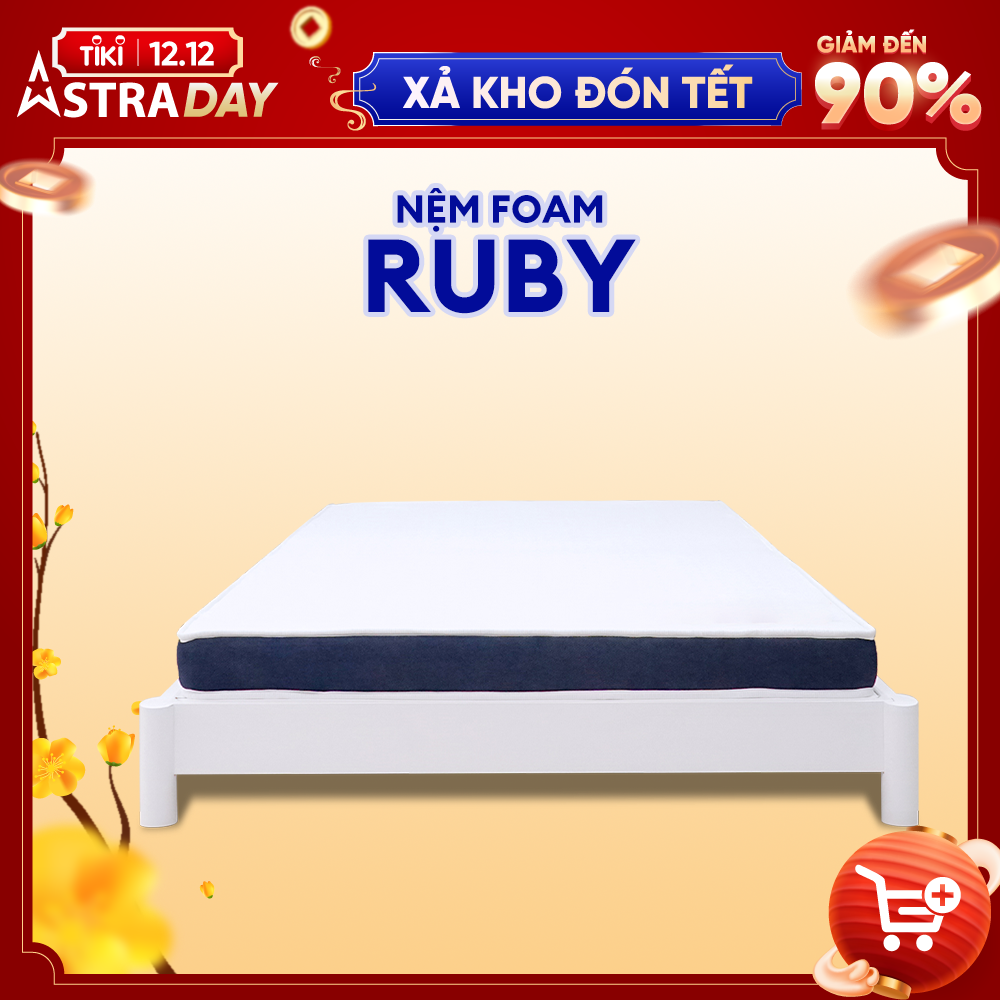 (1m2x2mx10cm) Nệm Foam Thuần Việt Ruby - Nệm Foam Cao Cấp Thế Hệ Mới