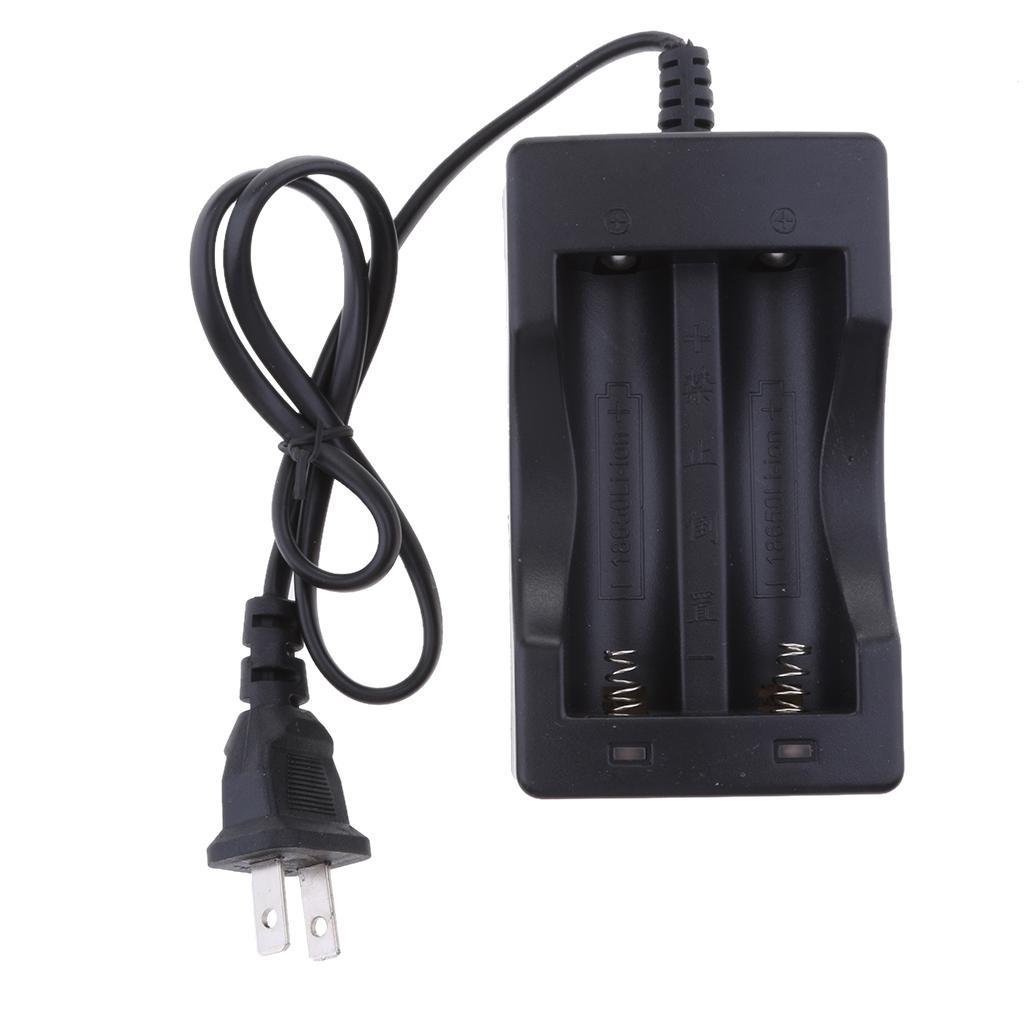 US Plug 2-slot Flashlight Miner's Lamp Lighting Battery Charge