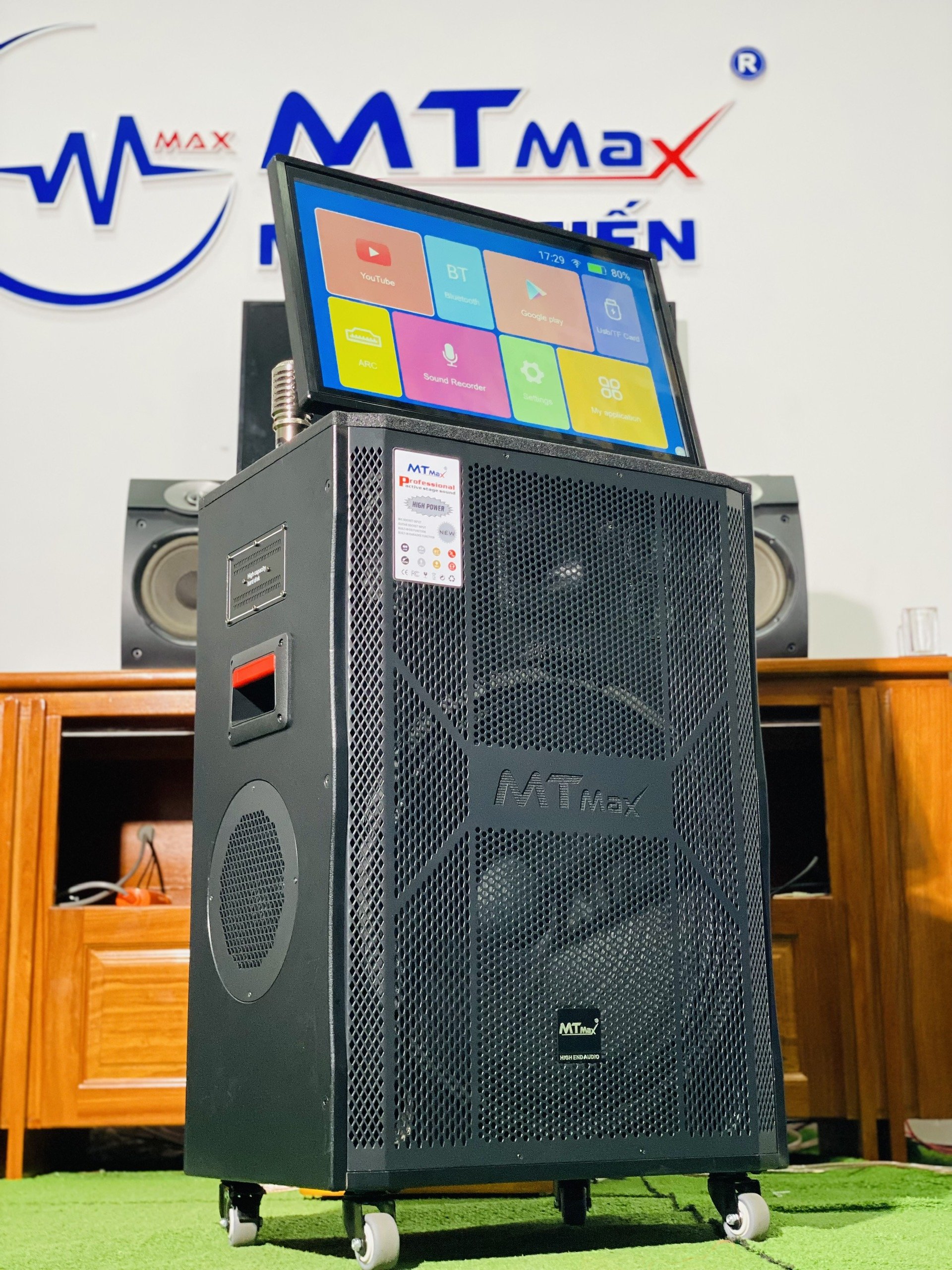 Loa Màn Hình MTMAX TB3388 Bass50 Mới Nhất Đã Có Mặt Tại Việt Nam Màn Hình 22inch Góc Nhìn 178 Độ Công suất 600W Hệ Thống 9 Loa, 3 Đường Tiếng Đi Kèm Cặp Micro Kim Loại Sang Trọng Chống Hú Cao Cấp.HÀNG CHÍNH HÃNG