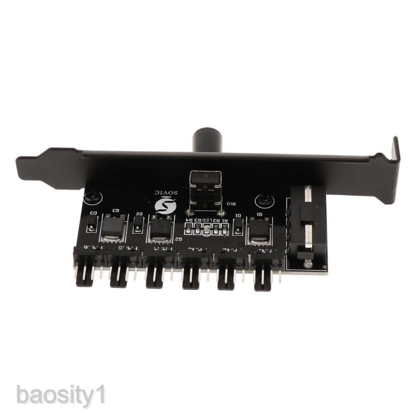 Phụ kiện điều khiển tốc độ quạt làm mát với 6 cổng 12V 3pin/ 4pin chuyên dụng cho CPU máy tính