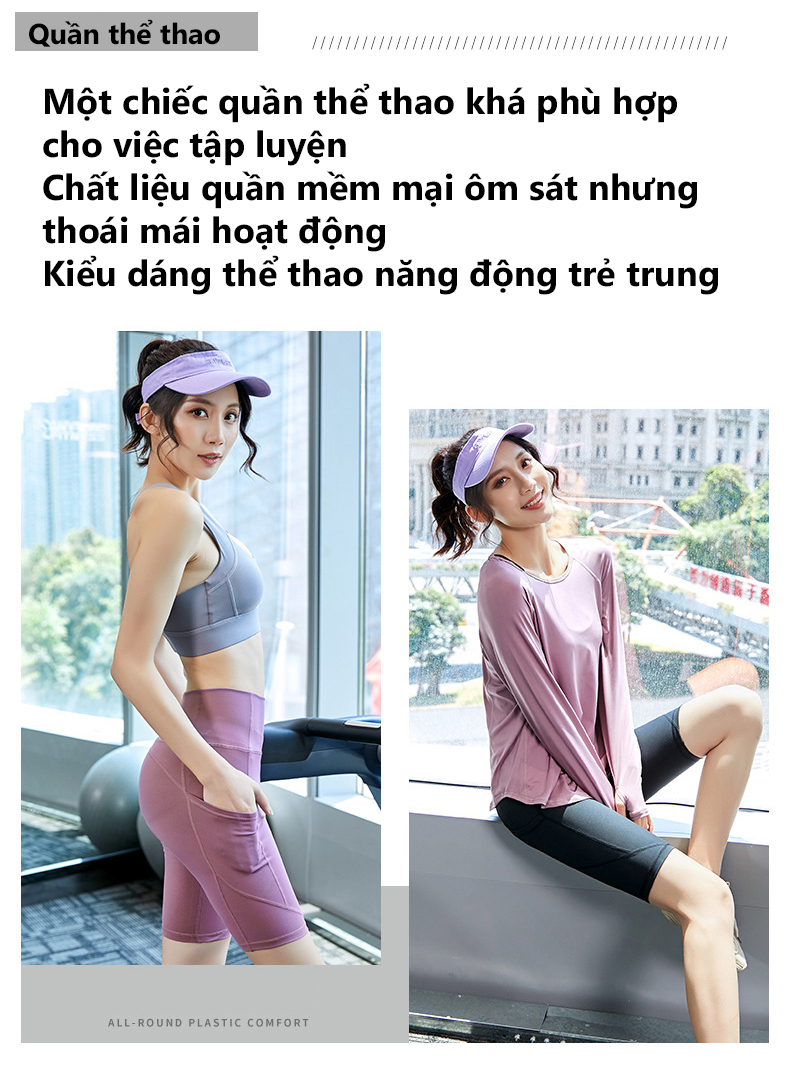 Quần Gym Yoga Form Lửng Tạo Dáng Mông Đào Cleacco , Chất Liệu Co Giãn 4 Chiều , Thoải Mái , Dáng Đẹp - Hàng Chính Hãng BORO SPORT