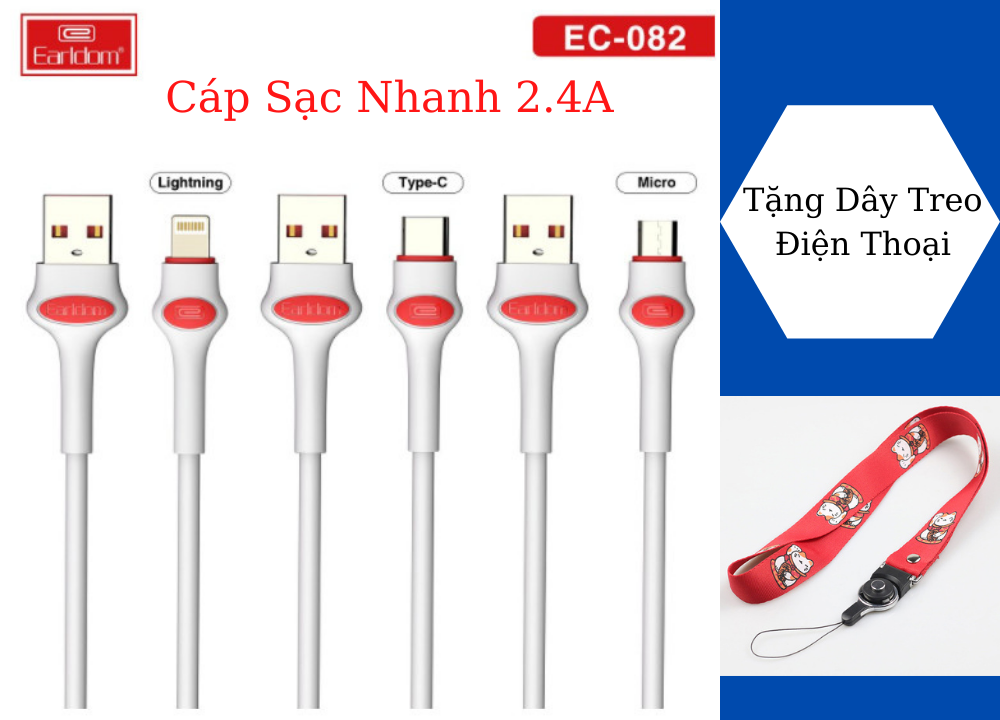 Dây sạc điện thoại Micro USB 1M dành cho Samsung Xiaomi Oppo LG máy tính bảng - Hàng Chính hãng