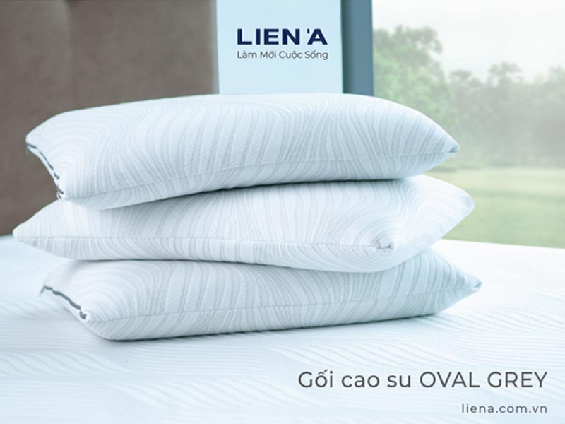 Gôi cao su Liên Á Grey 45x65x12cm chứa thanh hoạt tính, thông thoáng, mềm mại