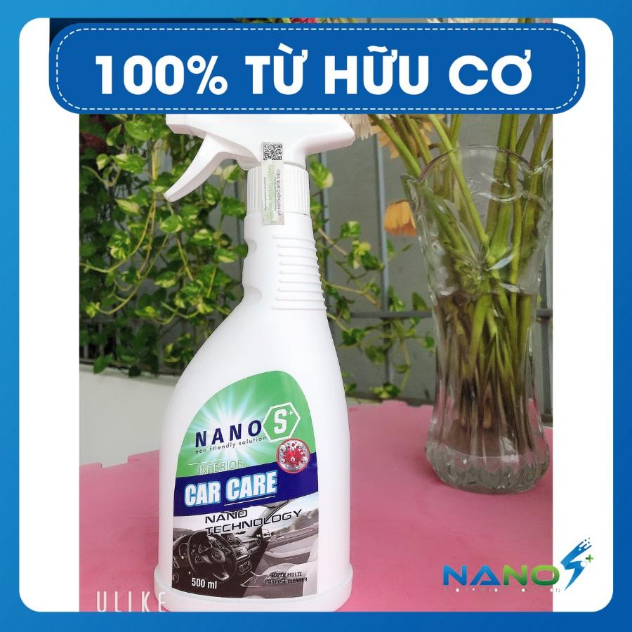 Khử mùi và làm sạch Nội thất Nano S* Car Care - Diệt khuẩn, khử nấm mốc xe sạch bong 500ml