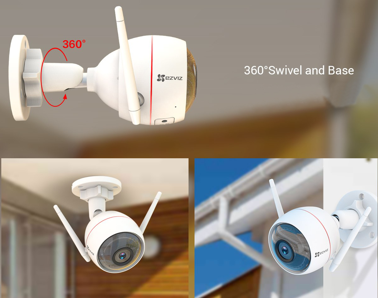 Camera IP wifi Ezviz Cs-CV310 (C3W) báo động kèm thẻ nhớ 32GB Sandisk - Hàng chính hãng