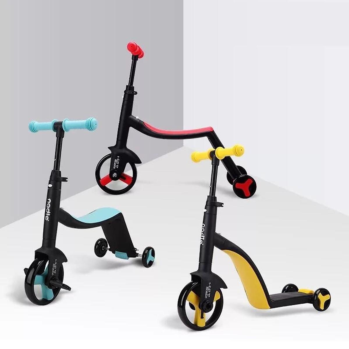 Xe Trượt Scooter 3 in 1 - (Trượt Scooter-Xe Chòi Chân- Xe Đạp Nadle) - dòng xe hiện đại với thiết kế cực kì thông minh, được tích hợp trong 1 sản phẩm rất tiện dụng, đưa lại cho bé trải nghiệm thú vị bổ ích và an toàn.