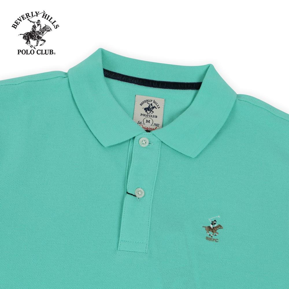 Áo polo ngắn tay BEVERLY HILLS POLO CLUB Slimfit màu xanh bạc hà 100% cotton - PMSSS20TL042