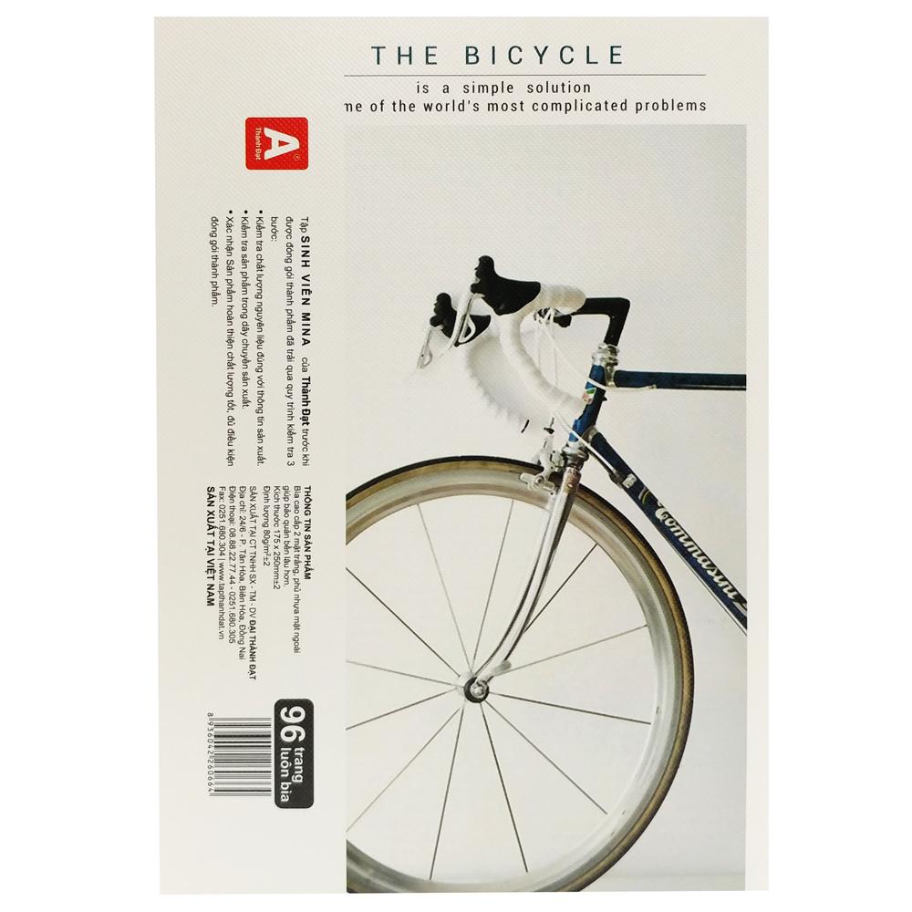 Combo 5 Tập Sinh Viên 4 Ly Ngang 96 Trang 80gsm - Thành Đạt - Mina The Bicycle (Mẫu Màu Giao Ngẫu Nhiên)