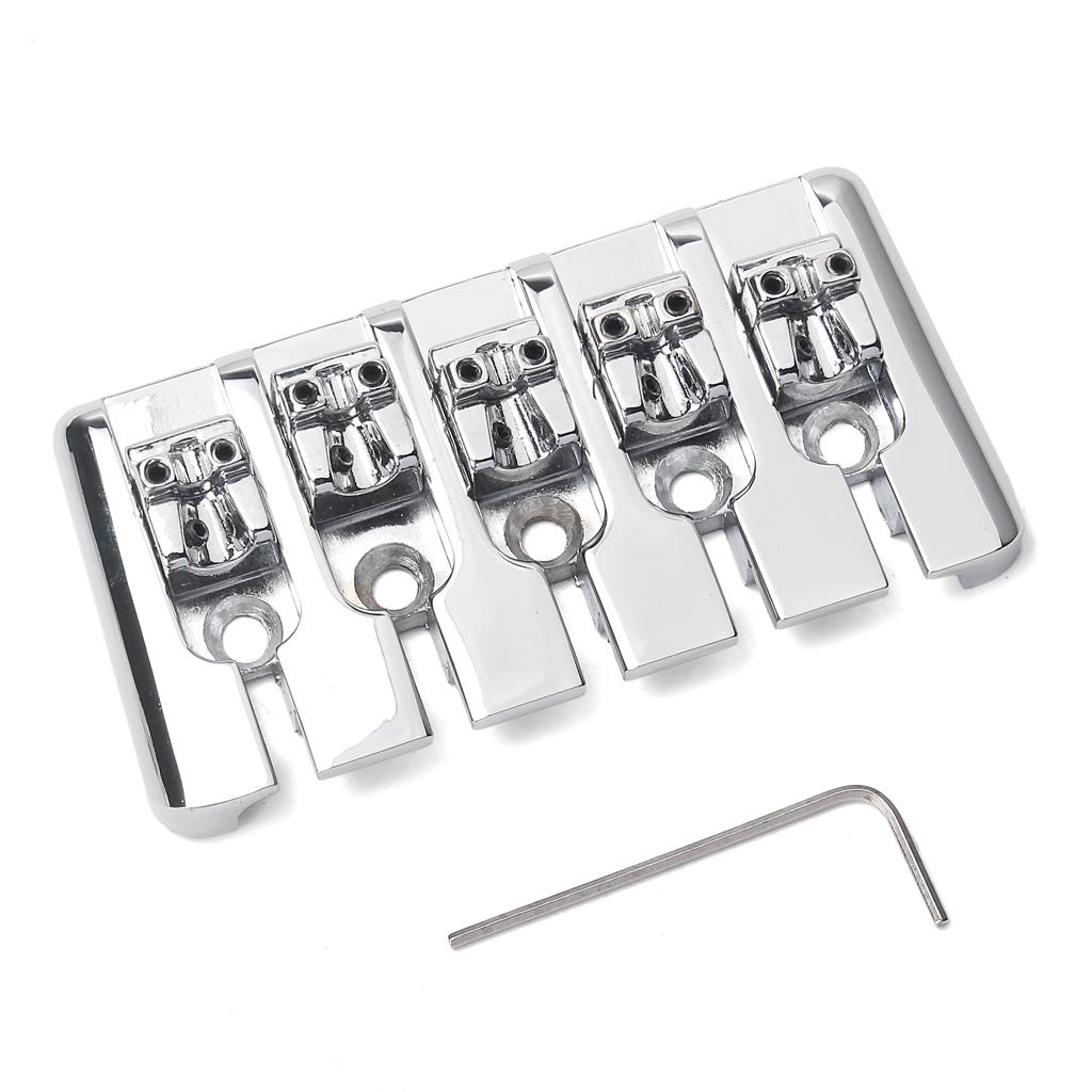 Bass Bridge Chrome Fixed Bridge for Electric Bass Guitar Accessory